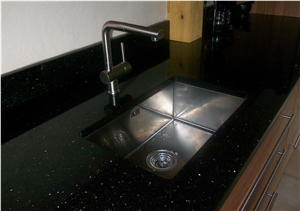 Black Galaxy Granite Kitchen Countertops