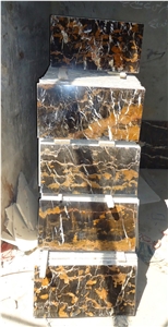 Black & Gold (Gold Vein) Marble Tiles from Pakistan at Low Rates