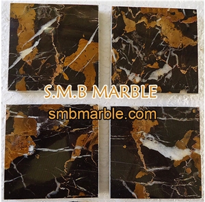 Black & Gold Marble (Pakistani Portoro) Tiles