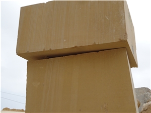 Sandstone Uncut Blocks from Pakistan at Low Rates, Yellow Sandstone Blocks