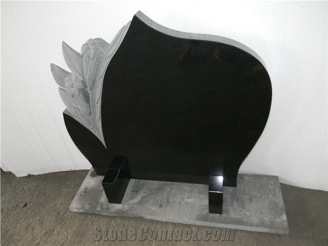 High Quality Black Granite Headstones,Western Style Monument & Tombstone