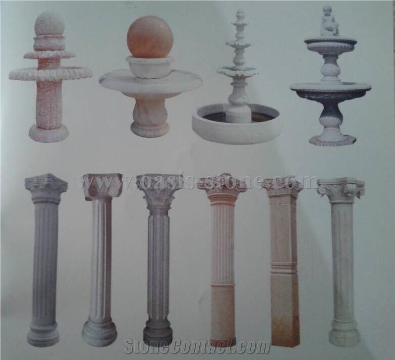 Marble Sculptured Fountain,White Marble Fountains