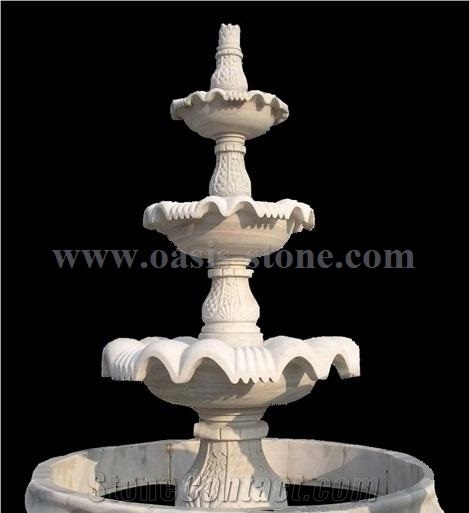 Marble Sculptured Fountain, White Marble Fountains