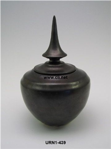 Jet Black Marble Urns, Black Pakistan Marble Urn