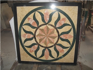 Fargo Crema Marfil Marble Waterjet Medallions/Patterns Carpet Medallions Square or Round Floor Medallions