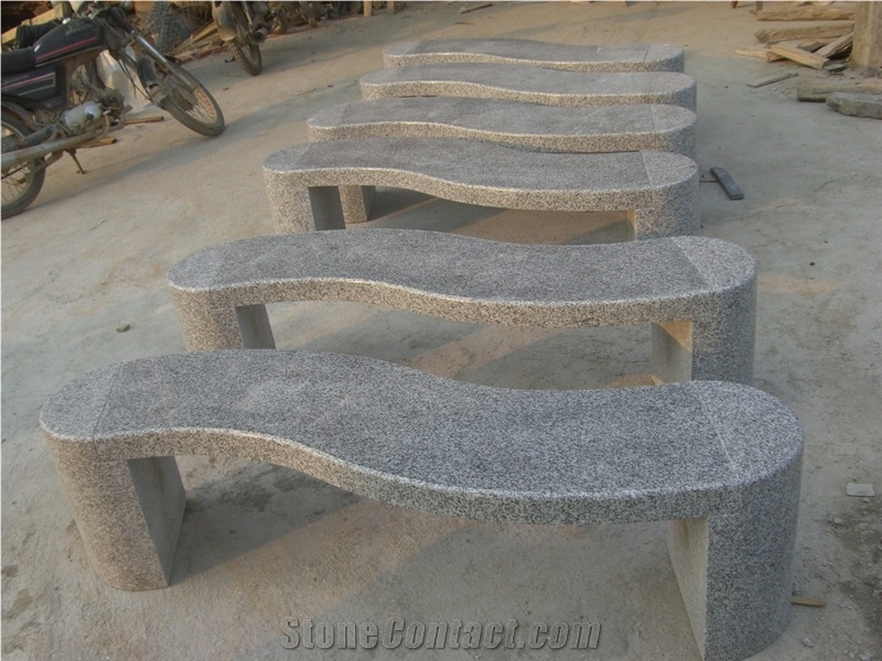 Fargo Grey Granite/G603 Polished Bench Garden Bench Outdoor Bench Park Benches Extrior Furniture