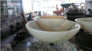 Fargo White Jade Onyx China High Polished Wash Bowls Sinks