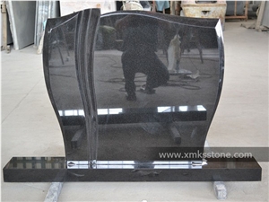 Polished Shanxi Black Granite Tombstone & Monument