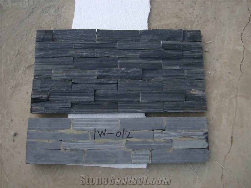 Lw-016, Black Slate Cultured Stone