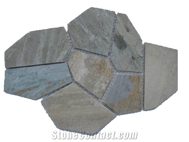 2014 Hot Sale Natural Slate Hand Made Carved Flagstone/Flagmat