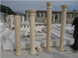 Beige Marble Column Pillar