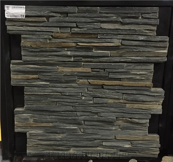 Black Slate Cement Cultured Stone Wall Stone Bss-015