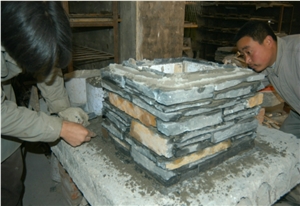 Black Slate Flexible Stone Veneer, Chinese Natural Ledge Stone