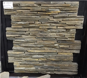 China Brown Slate Cement Cultured Stone Wall Stone Bss-014