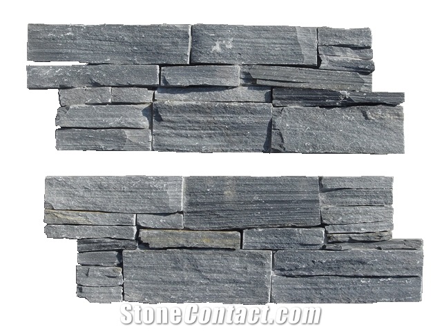 Dark Grey Cement Culture Stone, Slate Ledge Stone, Cultured Stone