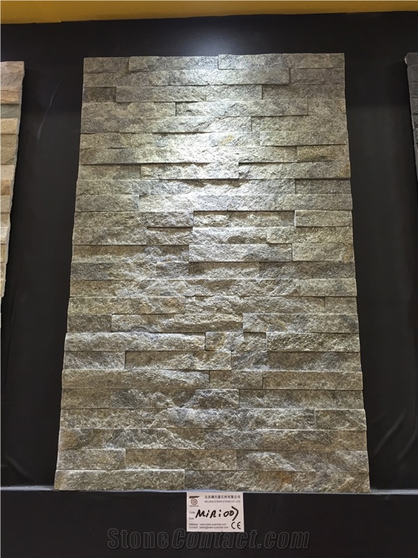 Green Slate Mini Panel Cultured Stone, Wall Stone, Stone Veneer, Thinnest Stone Wall Cladding