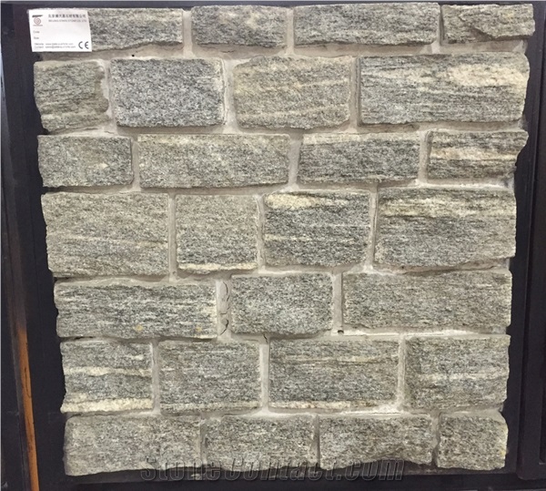 Grey Quartzite Cement Wall Stone Bss-016