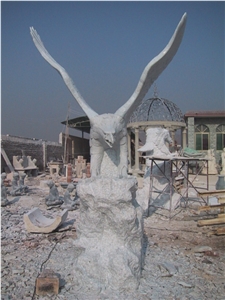 Hand Carved Eagle Sculpture, China Black Limestone Sculpture & Statue