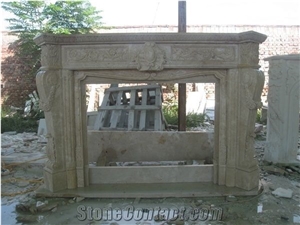 Hand Carved Marble Fireplace Surround Mantel Brown Marble Fireplace