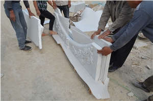 Hand Carved Solid White Marble Door Surround