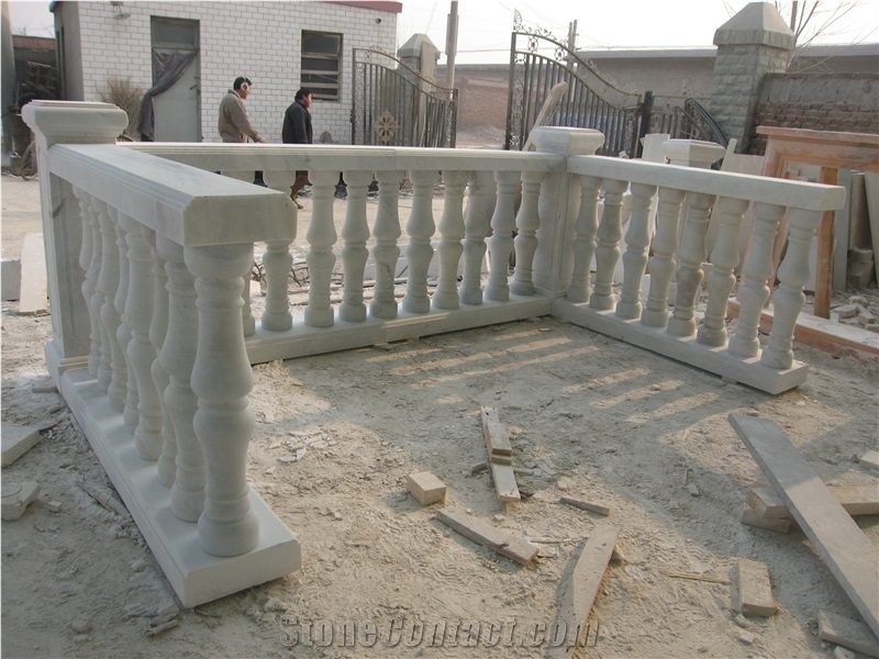 Marble Balustrade Handrail, White Marble Handrail