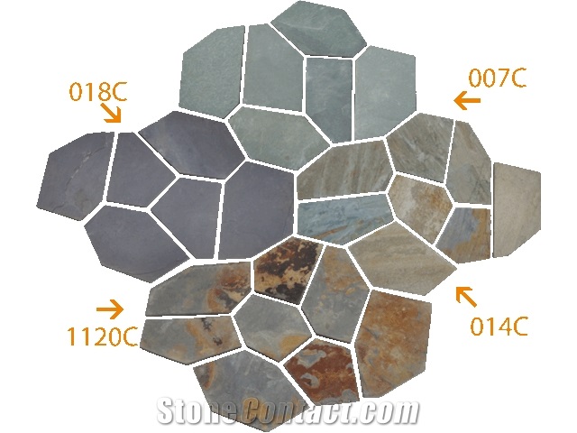 Natural Slate Flagstone Flagmat, Flag Mat Stone