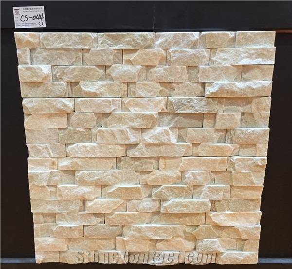 White Quartzite Stone Wall Decor, Cultured Stone, Chinese Natural Wall Cladding