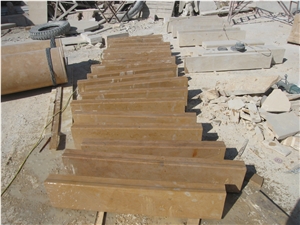 Yellow Limestone Balustrade Railing for Stair, Yellow Limestone Railings