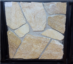 Yellow Slate Cement Cultured Stone Wall Stone Bss-05