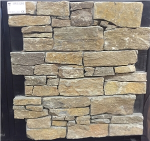 Yellow Slate Cement Stacked Stone Veneer Wall Stone Bss-019