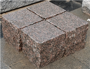 G354 Red Granite Paving Cube Stone,Cobble Stone and Courtyard Road Pavers