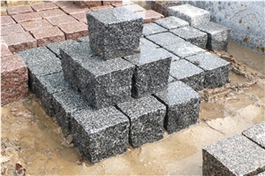 G399 Granite B.H Cubes,China Black Granite Cobble Stone Pavers