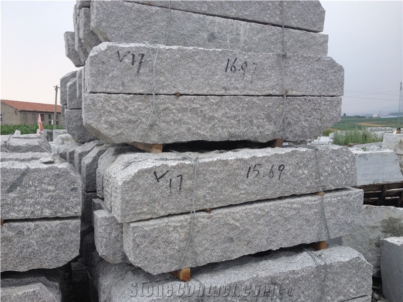 New G603 Finland Kerbstone V-Stone Natural Quality, Grey Granite Kerbs