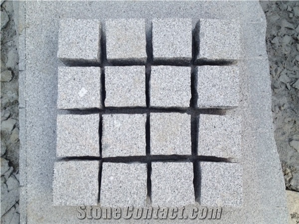 New G603 Granite Bush Hammered Cubes