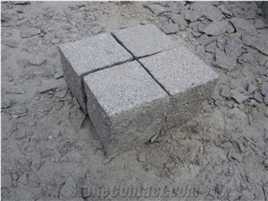 New G603 Granite Bush Hammered Cubes