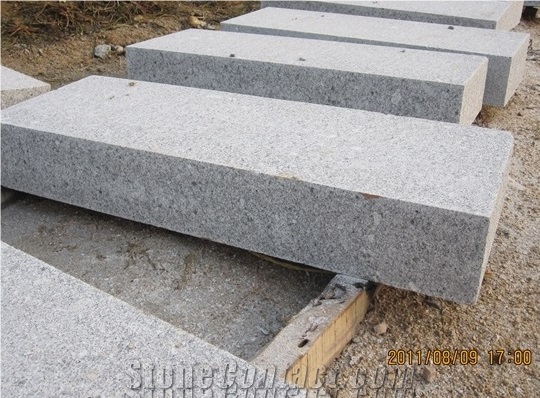New G603 Granite Flamed Block Step, Grey Granite Steps