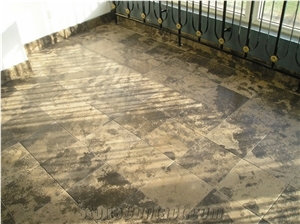 New Limestone Golden Coast Slabs & Tiles, China Brown Limestone