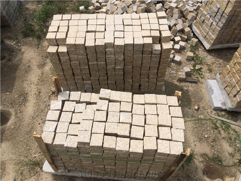Yellow Granite Cubes High Quality and Low Price, Yellow Granite Cube Stone & Pavers