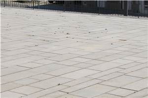 Requalification Of the Public Garden with Creme Champagne Limestone