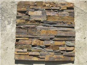 Natural Slate Stone Stacked,Cultured Stone, Rustic Slate Cultured Stone