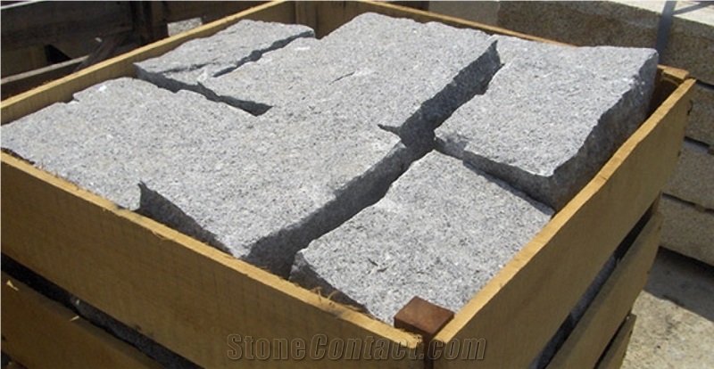 Azul Alpendurada Granite Coobles, Grey Portugal Granite Cube Stone & Paver