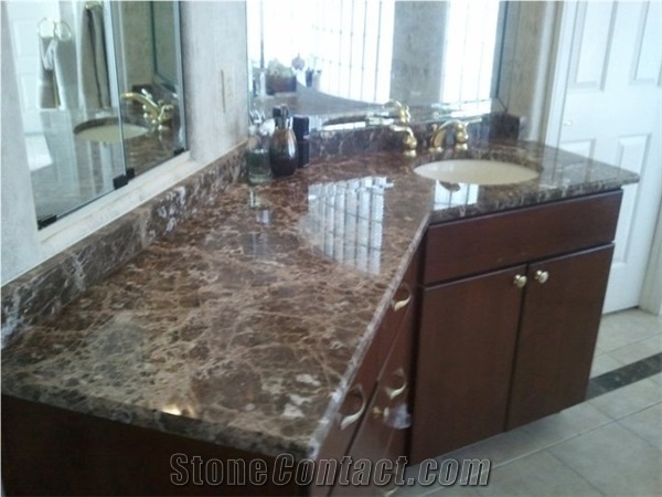 Emperador Dark Marble Bathroom Countertops Turkey Brown