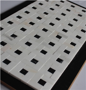 Black Mable Mosaic Manufacture China Square/ Rectangle Af-09h