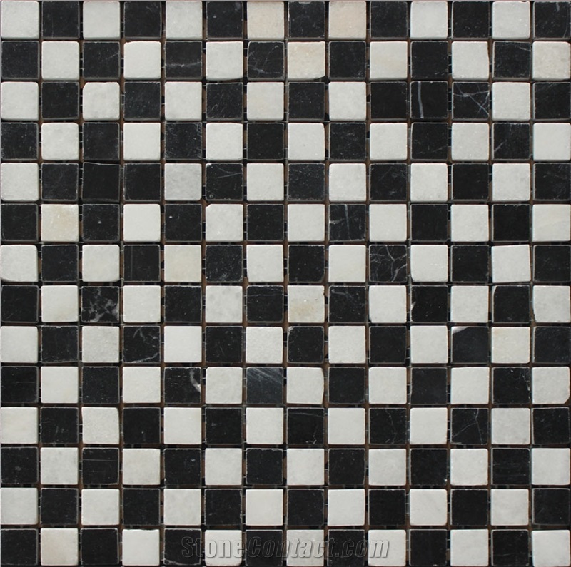 China Black Mable Mosaic Manufacture Square A076s-20