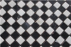 China Black Mable Mosaic Manufacture Square A076s-20