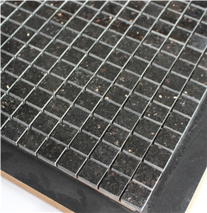 China Black Mable Mosaic Manufacture Square Hy-86