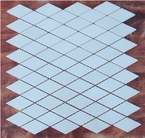 China Oriental White Marble Mosaic Manufacturer Rhombus Nvot-W0050
