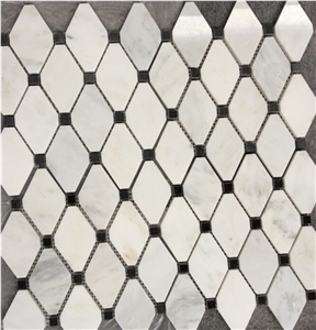 China Oriental White Mosaic Manufacturer White/Black/Grey Nvot-W0042