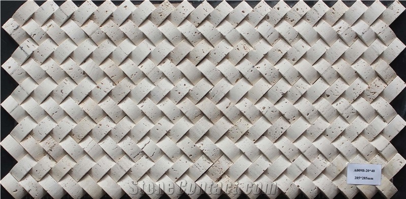 China Travertine Mosaic Manufacture Herringbone A009b-20-40