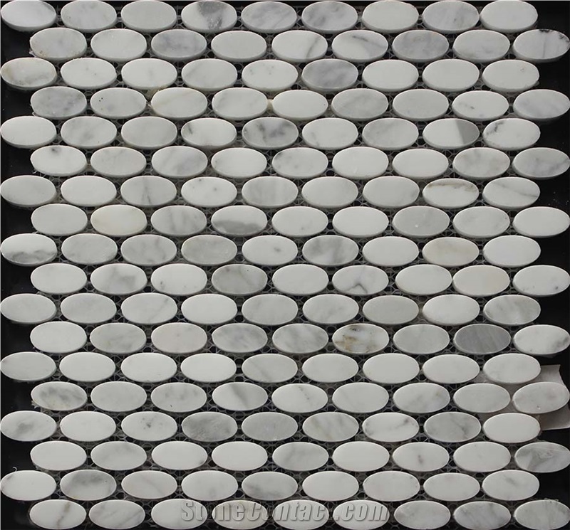 China Volakas Marble Mosaic,White Marble Mosaic Manufacture A064s